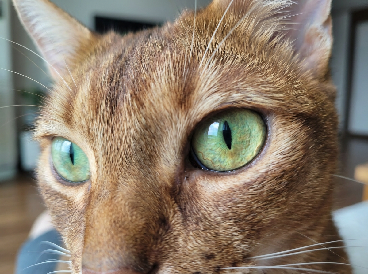 오묘한 보석처럼 빛나는고양이 눈 색깔의 유전적 신비